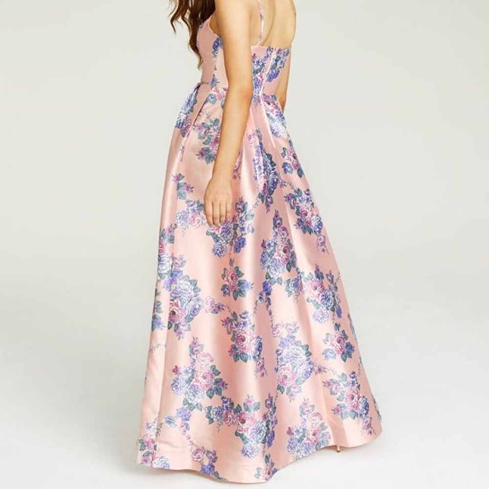 Teeze Me Juniors' Mesh-Trim Floral Print Gown NWT - Picture 3 of 6